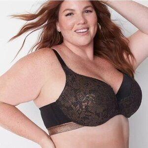 NWT Cacique Lane Bryant Special Edition Lightly Lined Balconette Bra 40E (DD)